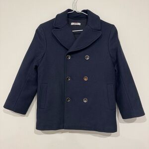 Jean Paul Gaultier Junior Boys Nautical Wool Pea Coat Navy Size M - Read Desc